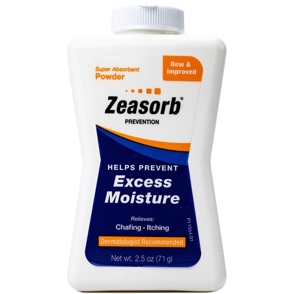 Zeasorb Prevention Super Absorbent Powder Itching Chafing 2.5 - oz