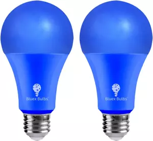 2 Pack Bluex LED A21 Blue Light Bulbs - 15W (120Watt Equivalent) - E26 Base Blue - Picture 1 of 12