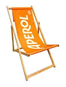 Aperol Liegestuhl Klapp Strand Garten Lounge Beach Camping Liege Möbel Chair - Bild 1 von 9