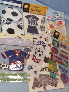 Vintage Fußball Aufkleber ~ Scrapbooking Blätter 3D Bewegung Sticker Bonus Award #2 - Bild 1 von 12