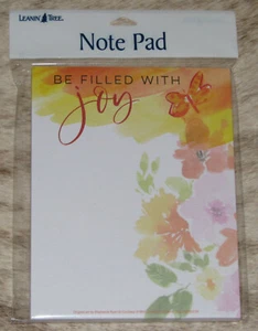 LEANIN TREE Be Filled With Joy~Butterfly Flowers~Note Pad 60 sheets~#63182 - Picture 1 of 2