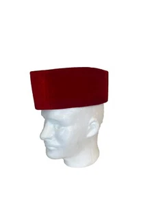 High End Men's Red Handmade African/ Middle Eastern Traditional Hat. One Size. - Picture 1 of 8