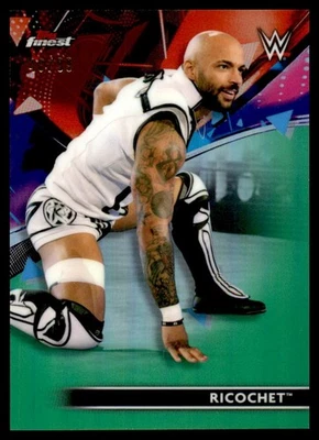 2021 Topps Finest WWE - Ricochet #33 Green Refractor /99 - Image 1 of 2
