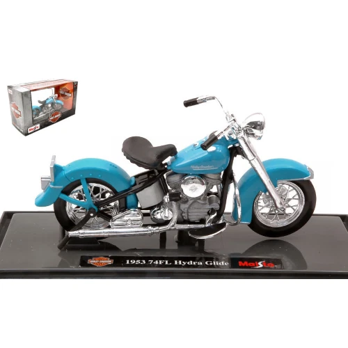 Maisto Harley Davidson 74fl Hydra Glide 1953 Light Blue 1 18