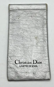Vintage Christian Dior Sonnenbrillen Etui Silber weiches Leder Etui Lunettes de Soleil - Bild 1 von 14