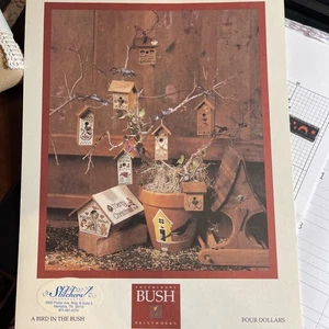 A Bird In The Bush Cross Stitch Chart By Shepherds Bush. VINTAGE 1995 - Picture 1 of 4