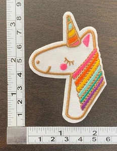 Cute Unicorn Embroidered Iron On Patch - Picture 1 of 2