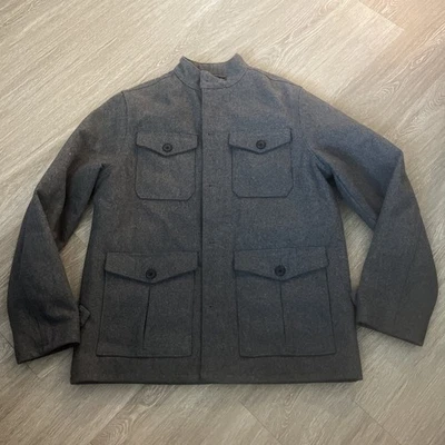OLD NAVY Wool Blend 4 Four Pocket Jacket Military Coat Gray Size M - Image 1 of 4
