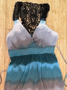 Ruby Rox Damen Small Maxi Full Length Neckholder Kleid Sommer Strand Strick - Bild 1 von 6