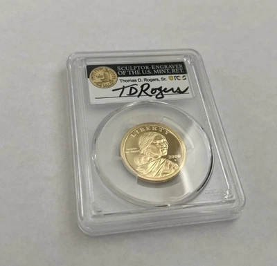 2000-S $1 Sacagawea PCGS prueba de gemas *etiqueta de grabador firmada por Rogers* Foto 1 de 2