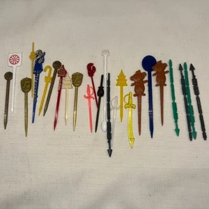 Cocktail Plastic Resturant Bar Swizzle Sticks & Drink Stirrers and Picks Vintage - Picture 1 of 4