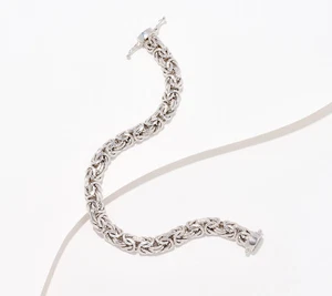 Sterling Silber Stil byzantinisches Armband mit Magnetverschluss 7-1/4" - Bild 1 von 1