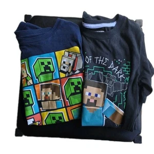 2 SET Minecraft T -Shirt Size 8 Unisex Kids - Picture 1 of 5