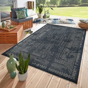 Rugshop Outdoor Carpet Bohemian Border Indoor/Outdoor Area Rug Out Door Rugs 5x7 - Picture 1 of 10
