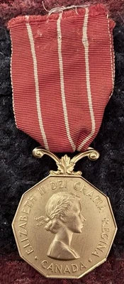 Canadian Decoration CD Medal To Bdsm A. G. Currie Windsor Regiment - Image 1 of 4