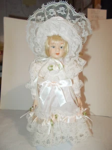 CUTE 8" PINK DRESS DOLL with STAND - Picture 1 of 9