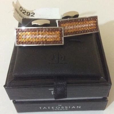 Gemelos nuevos EN caja Tateossian RT/Biilboard/SW/topacio 3,5 cm. Foto 1 de 4