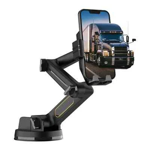 Dashboard Phone Holder Shockproof Stable 16.9 inch Long Arm Black Super Suction - Photo 1 sur 24