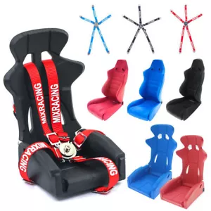 5-Point Seat Belt & Cab Seat Driver Seat For 1/10 RC Car Axial SCX10 II 90046 - Picture 1 of 23