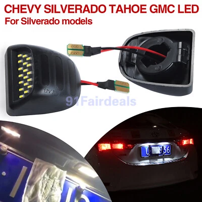 2 x SMD LED Luz de matrícula Rojo DRL Tubo para Chevy Silverado GMC Sierra 1500 Foto 1 de 4