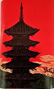 Vintage Tokyo Bunka Embroidry Set Five Story Padoga Building Japan Open Box - Bild 1 von 24