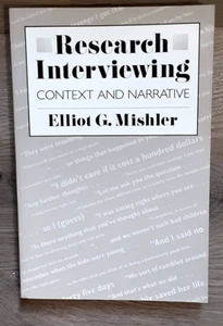Research Interviewing Eliot Mishler paperbook 1986 Harvard University Press - Imagen 1 de 1