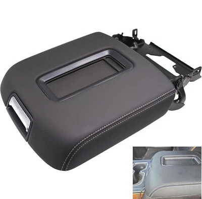 Leather Center Console Armrest Lid Black Fit For 2015-2019 Tahoe Yukon Suburban - Image 1 of 4