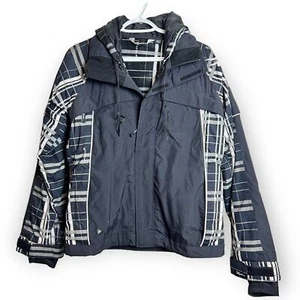 Alycium Black Gray Multilayered Winter Ski Snow Hooded Jacket Cold Weather Gear - Picture 1 of 12