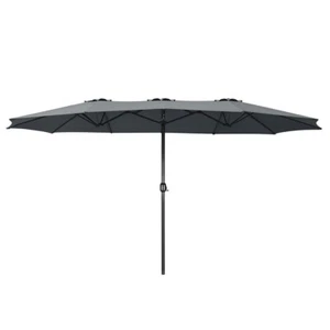 15 FT Double-Sided Patio Umbrella Outdoor Garden Umbrella Large Sun Shade Yard - Picture 1 of 12