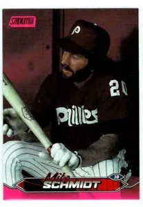2024 Topps Stadium Club Baseball rosa parallelo Mike Schmidt #260 Phillies - Foto 1 di 1