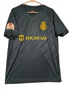 Al Nassr Ronaldo 7 Soccer Jersey Shurfah Blue Gold Football Shirt Mens Large - Picture 1 of 8