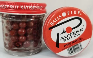 2 Jars Pautzke Balls O Fire Salmon Eggs Soft Trout & Panfish Baits Premium Red - Picture 1 of 9