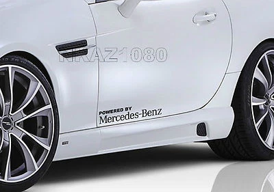 Powered by Mercedes Benz Vinyl Decal Sport Racing sticker emblem logo BLACK - Image 1 of 2