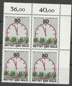 Federal Frg Minr 1253 Mint Block of Four Corner 2 Unfolded - Picture 1 of 1