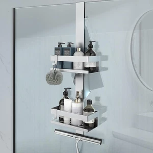 Mensola Doccia Da Appendere, Porta Bagnoschiuma Da Doccia in SUS304 Acciaio Inox - Foto 1 di 12