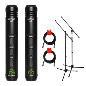 Lewitt LCT 140 AIR Stereo Pair Microphone w/ Tripod Mic Stand & XLR Cable - Picture 1 of 10