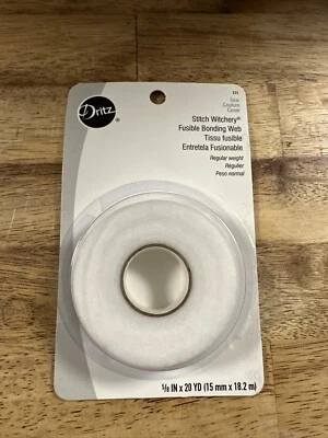 Dritz 222 STITCH WITCHERY FUSIBLE BONDING WEB 5/8-Inch X 20-Yards, White  - Image 1 of 4