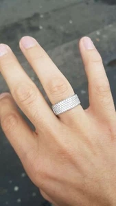 Bague en or blanc 18 carats diamants G VS 1.75 carats 8.08 grammes - Imagen 1 de 5
