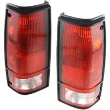 Halogen Tail Light Set For 1982-1993 Chevy S10 Left & Right Clear/Red Lens 2Pcs