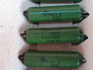 K42Y-2 0.1uF +/- 10% 630V AUDIO PIO USSR Capacitor lot 4pcs+ - Picture 1 of 1