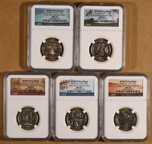 2020 W ATB Quarters Set with 'WWII Privy Mark' all Certified MS65 by NGC - Picture 1 of 2
