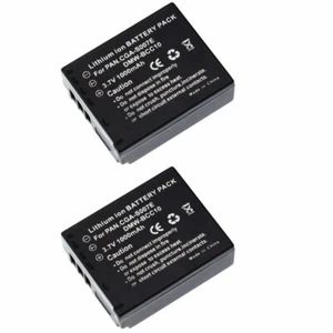 2X Lion Battery for Panasonic DMC-TZ5 CGR-S007E CGA-S007 CGA-S007A/1B CGR-S007E - Picture 1 of 8