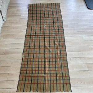 Asian Eye 88% Wool 10% silk 2% linen Scarf plaid 72"x 28" - Picture 1 of 7