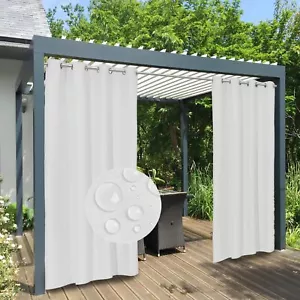 100% Waterproof Outdoor Curtains Windproof Weatherproof Porch Curtains Premiu... - Picture 1 of 7