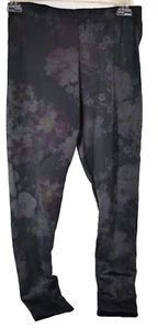 Teen Girl's Vigoss Black Floral Print Leggings Size M NWOT - Picture 1 of 7