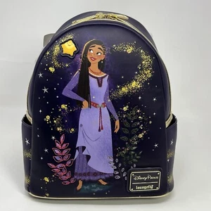 Disney Parks Loungefly Wish Backpack Asha & Star Bag 2023 New With Tags Purple - Picture 1 of 19