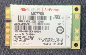 Sierra MC7750 Wireless WWAN PCIE Lenovo 0B42409 FRU 04W3791 - Picture 1 of 2