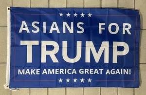 Asians For Donald Trump 2024 Flag FREE SHIP President Republican USA Sign 3x5' - Picture 1 of 1