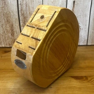 Homer Laughlin Fiesta Disc Shape Wood Cutlery Block - Bild 1 von 6