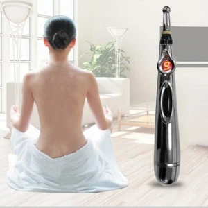 Massage Pen Electric Acupuncture Point Pain Massager Laser Head Back Neck Leg - Picture 1 of 6